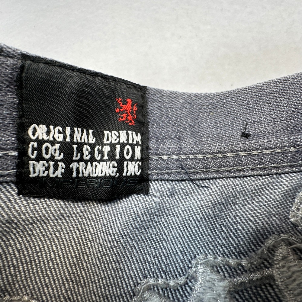 Delf Trading Imperious Jeans Men 32x32 (Fits as 30x29) Embroidered Gothic Y2K - Picture 4 of 13